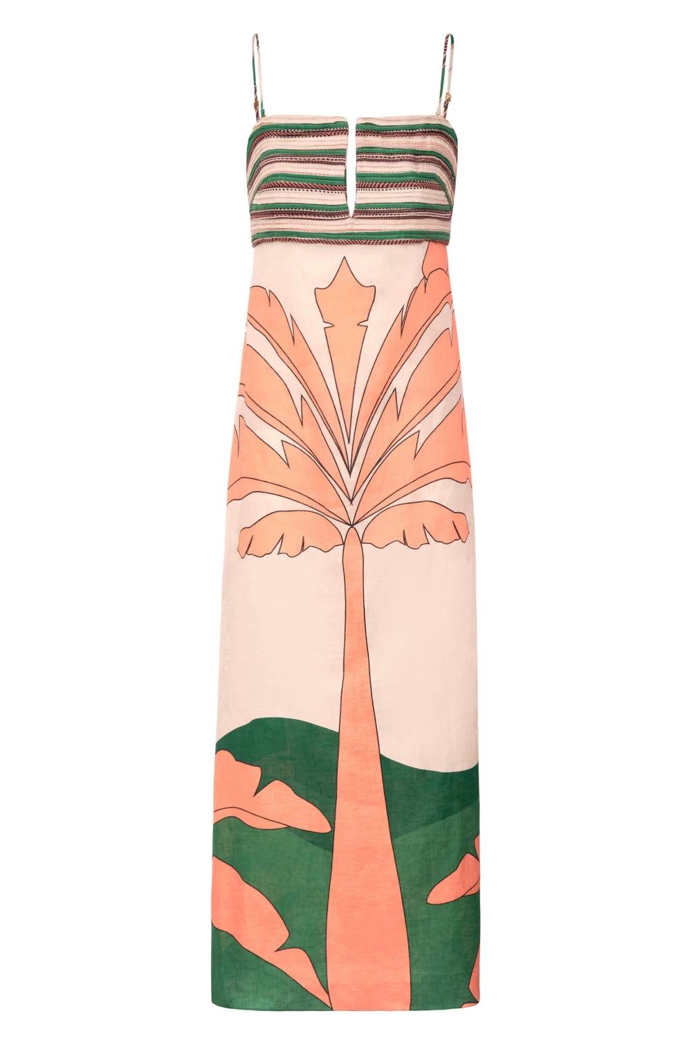 Juan De Dios - ANTIQUA LINEN MIDI DRESS