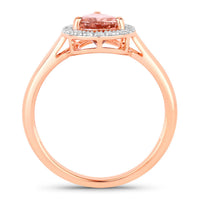 Diana M Jewels - Women's Pear Natural Morganite Fashion Ring (1.05 Ct) - Petite