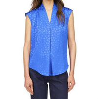 Michael Kors - Fleur Jacquard Sleeveless Silk Top