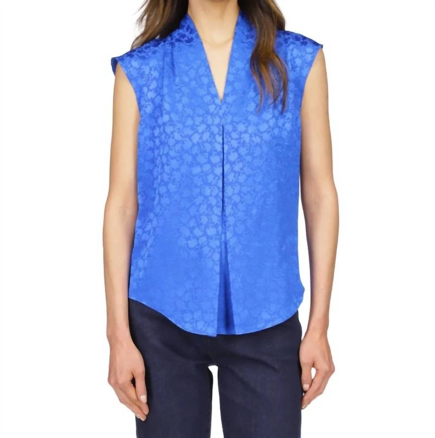 Michael Kors - Fleur Jacquard Sleeveless Silk Top