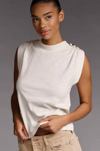 Nation Ltd - Mikka Buttoned-shoulder Tank Top
