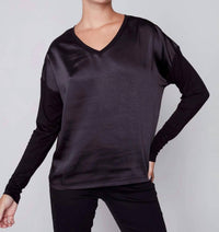 Charlie B - Satin Jersey Knit Top