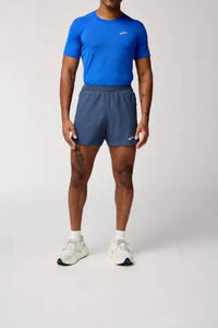 BROOKS Journey 5" Athletic Short in blue slate speed logo - men's shorts