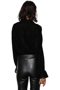 Line And Dot - Michelle Velvet Stripe Blouse