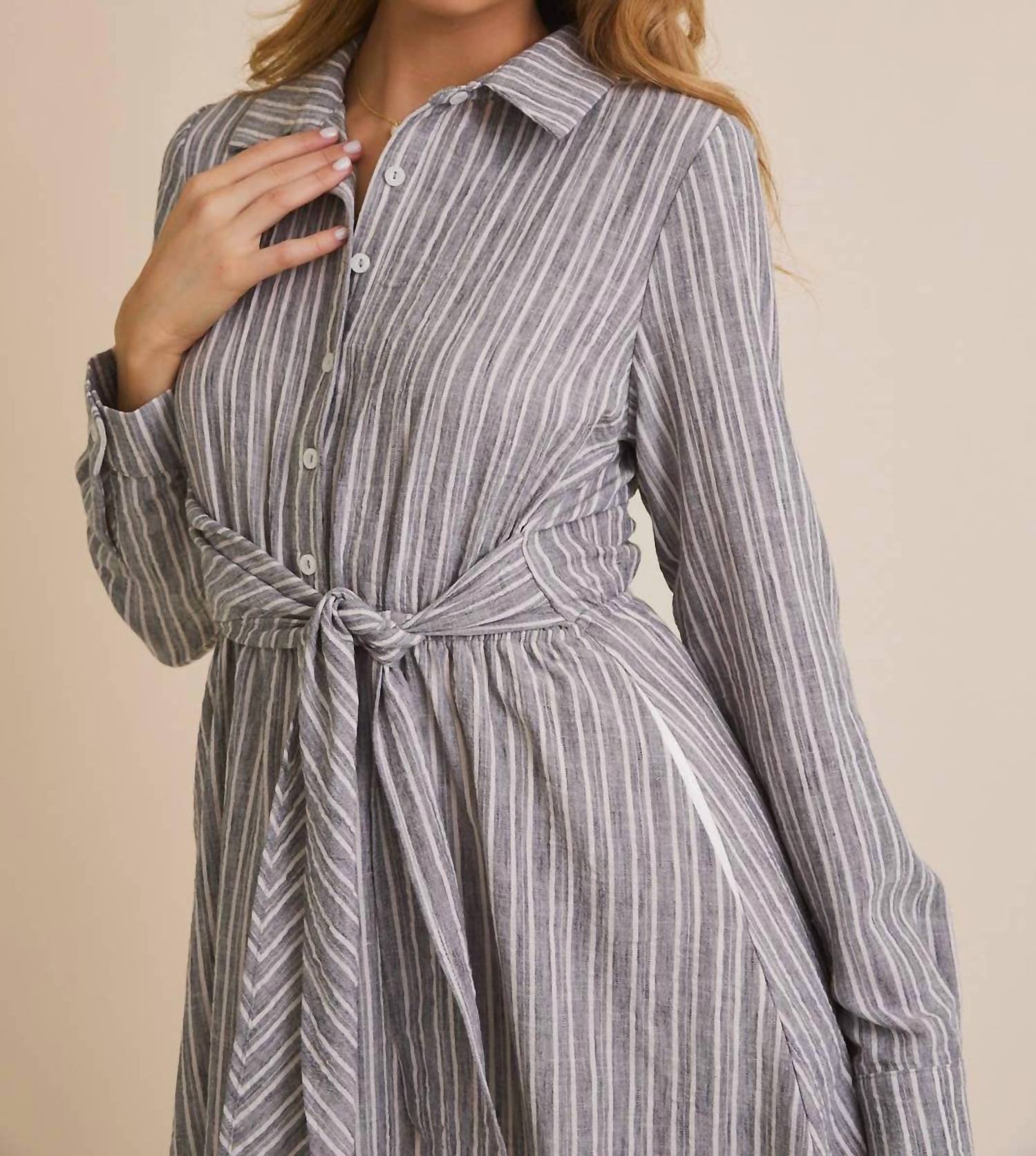 Gilli - Jocelyn Striped Shirt Dress