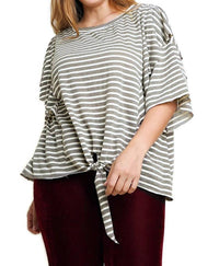 Umgee - Striped Layered Top - Plus
