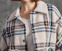 Charlie B - Short Plaid Knit Jacket