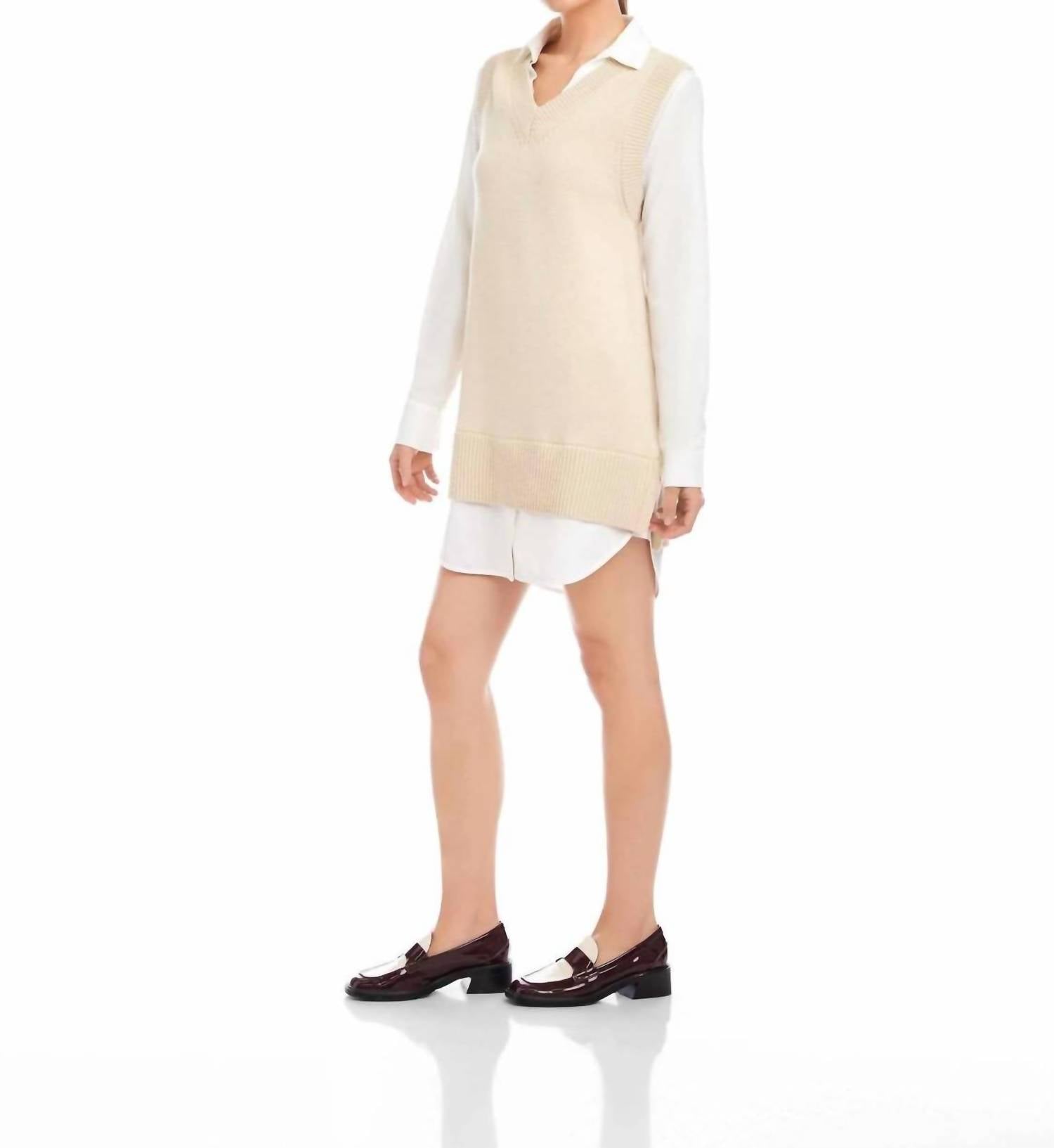 Fifteen Twenty - Women's Elora Mixed Media Vest Dress