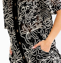 Little Secret Of Mine - Tropical Breeze Sleeve Blouse & Elastic Waist Shorts Crochet Set