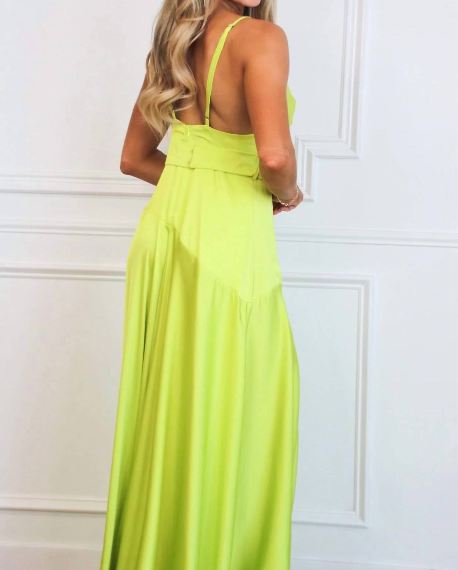 Luxxel - Milani Cowl Neck Satin Maxi Dress