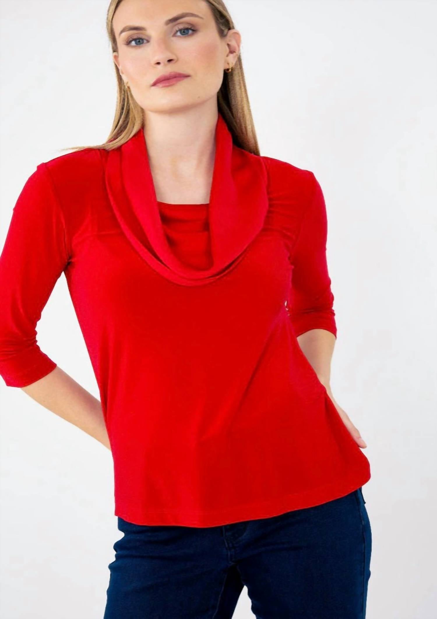 Joseph Ribkoff - 3/4 Length Cowl Neck Blouse