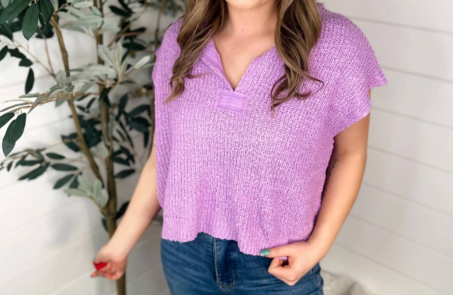 Illa Illa - Short Sleeve Patch Sweater