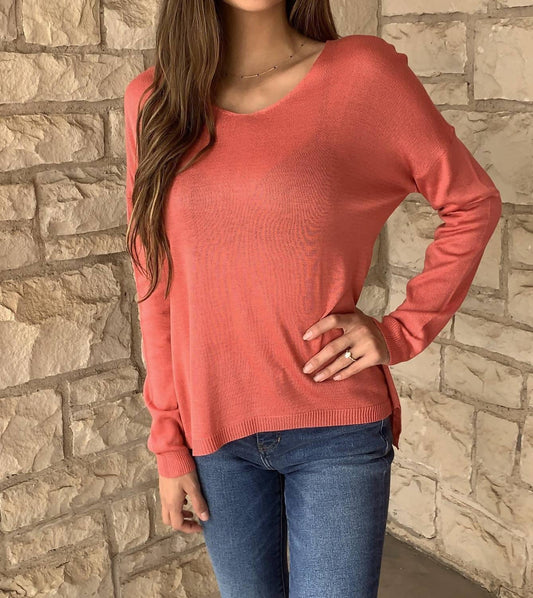 V-Neck Long Sleeve Sweater