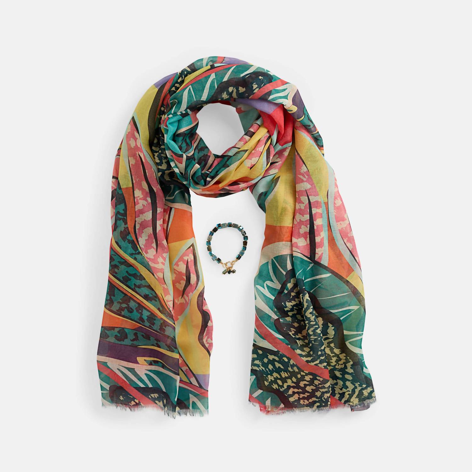 Coco + Carmen - Women's Scarf And Bracelet Gift Set