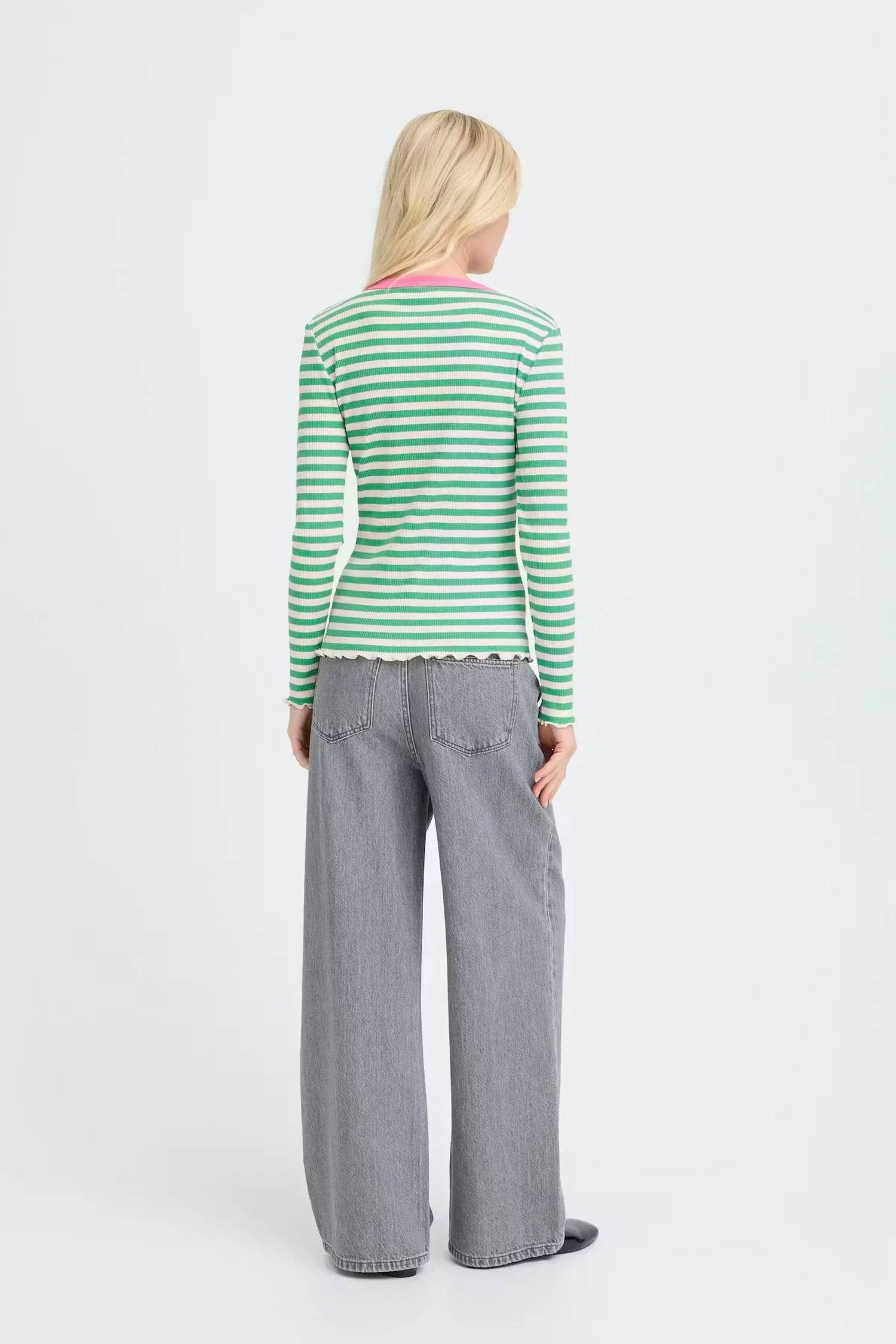 B.Young - Bysinne Rib Stripe Tee