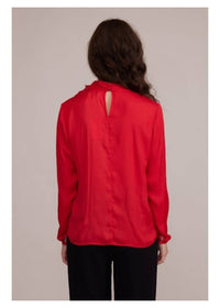 Lucy Paris - Leighton High Neck Rosette Top