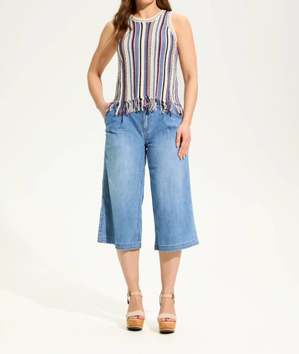 Fdj - Valeria Vertical Stripe Cami Sweater