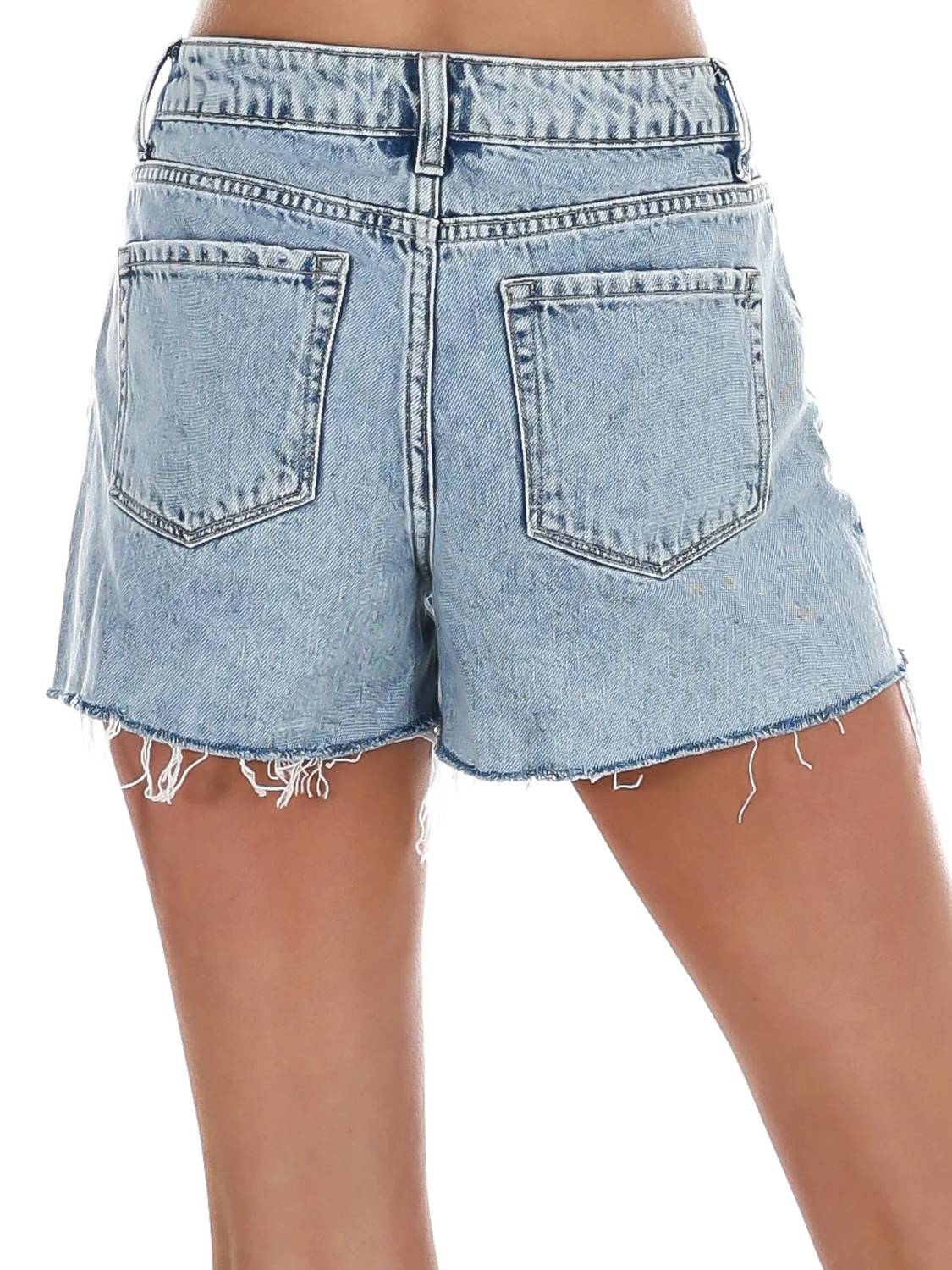 Zenana - Women's West Coast Distressed Hem Shorts