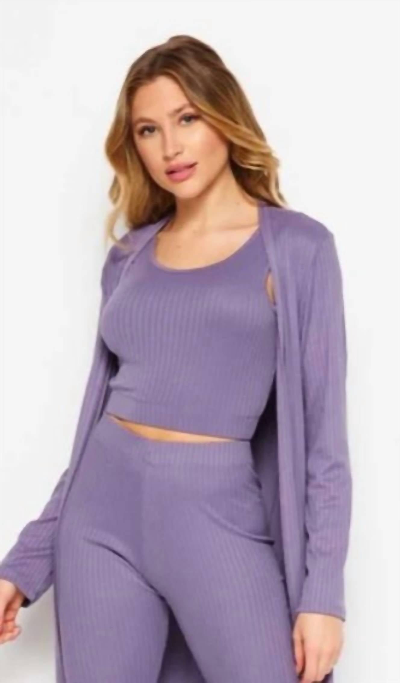 New Fashion - Feels Like Fun 3-piece Ribbed Set