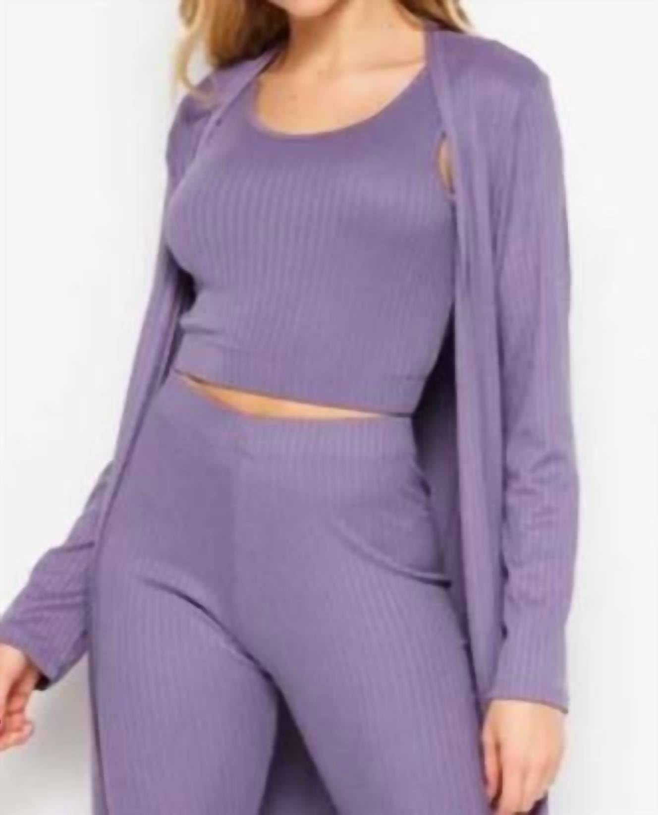 New Fashion - Feels Like Fun 3-piece Ribbed Set