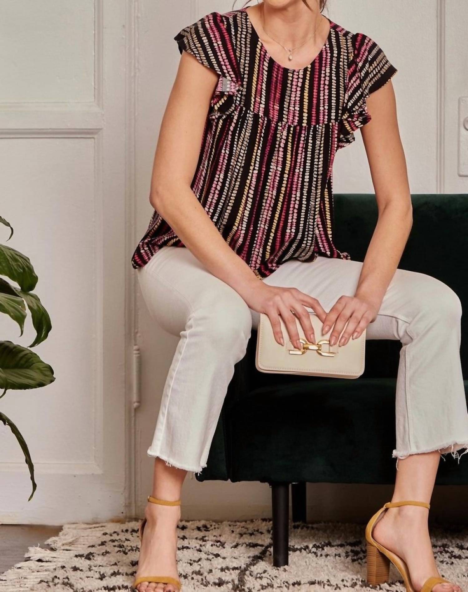 Andree By Unit - Flutter Sleeve Babydoll Blouse