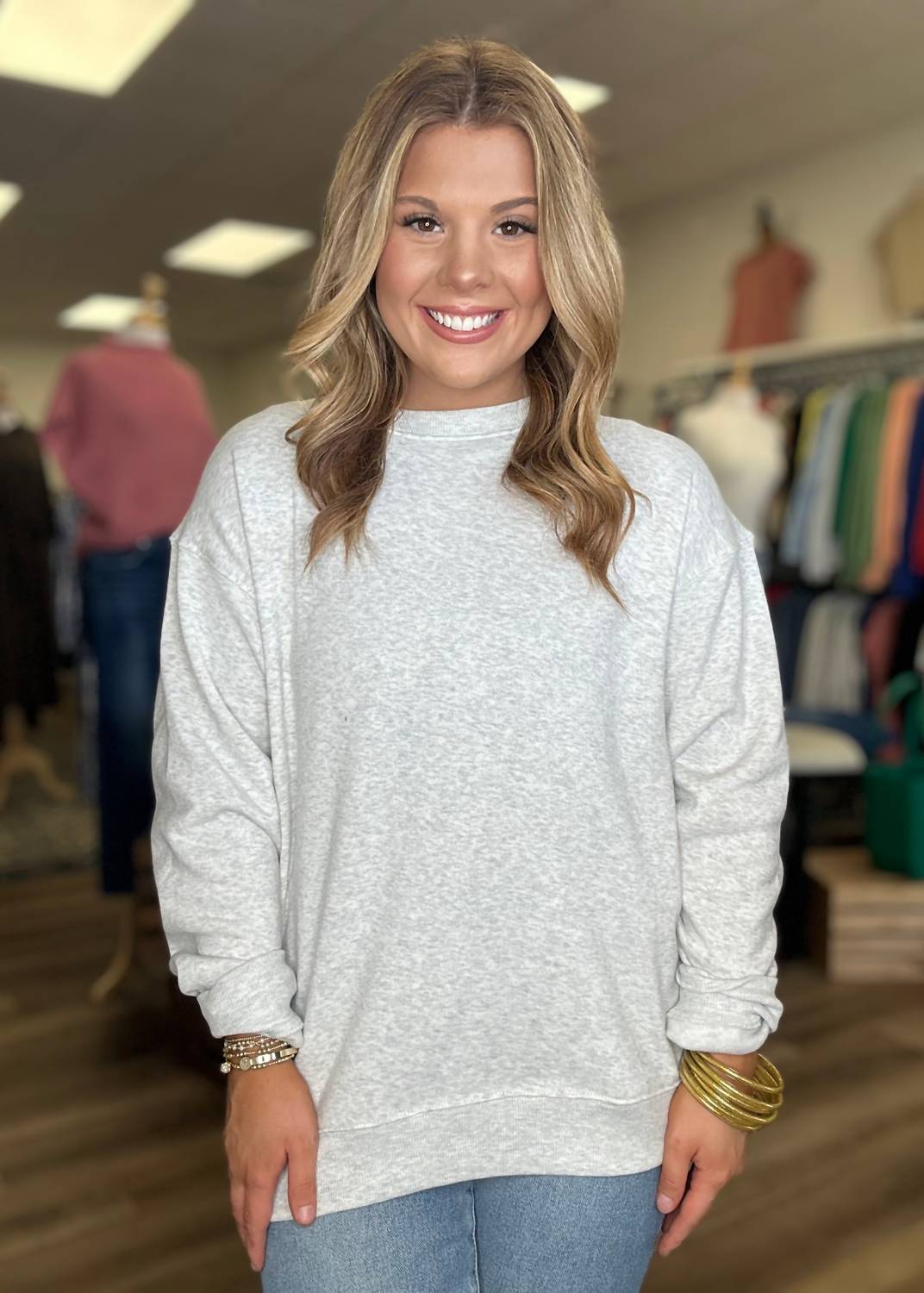 Zenana - Round Neck Crew Sweatshirt