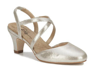 DREW Women's Rog Caliente Comfort Pump Heels in silver glitter - women's heels - detail view