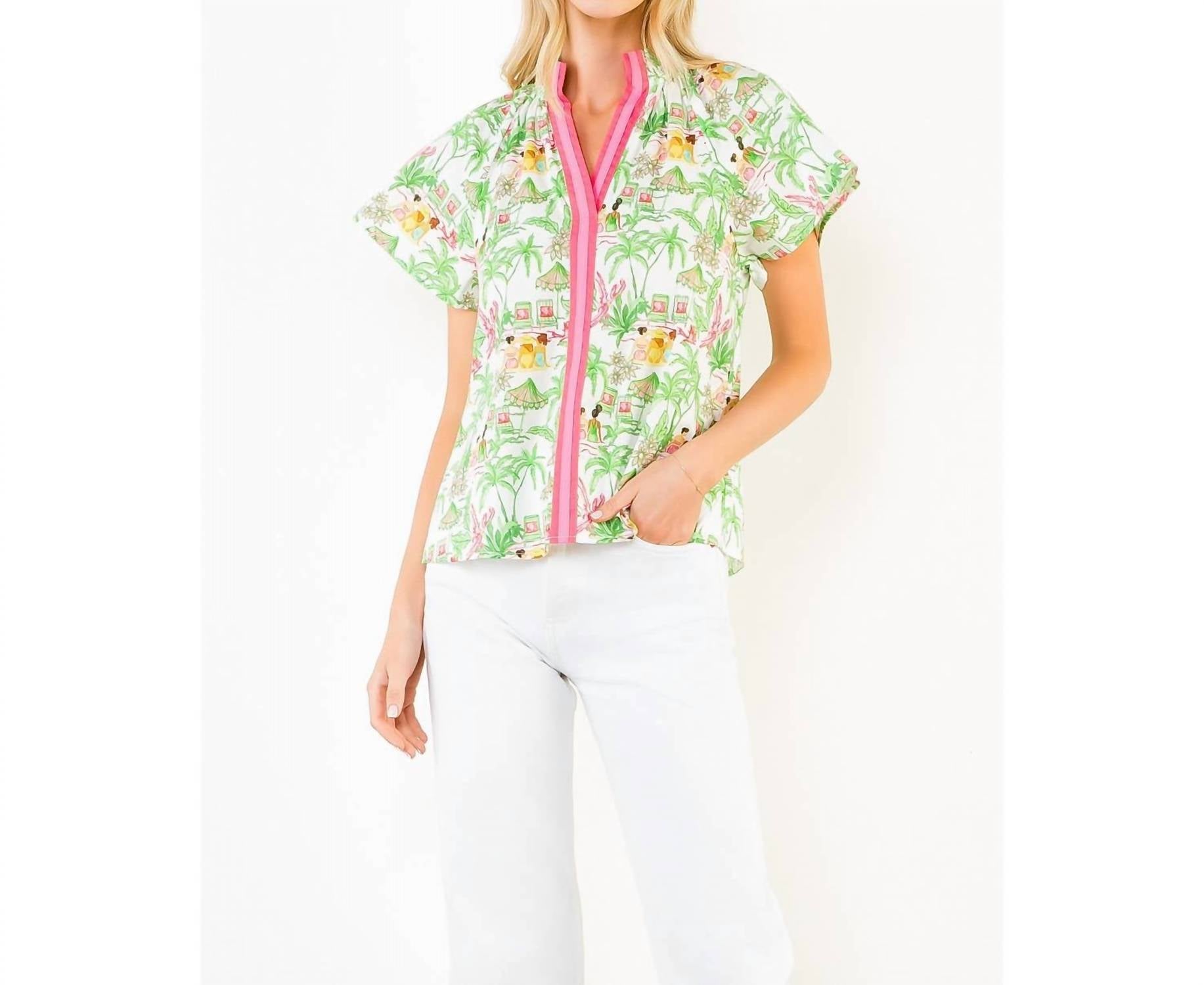 Thml - Vacation Scene Print Top