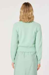 ASTR Brigett Classic Crewneck Sweater in mint - women's sweater - alternate view