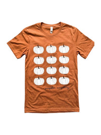D&E Women's Pumpkin Everything Tee in orange - women's t-shirt