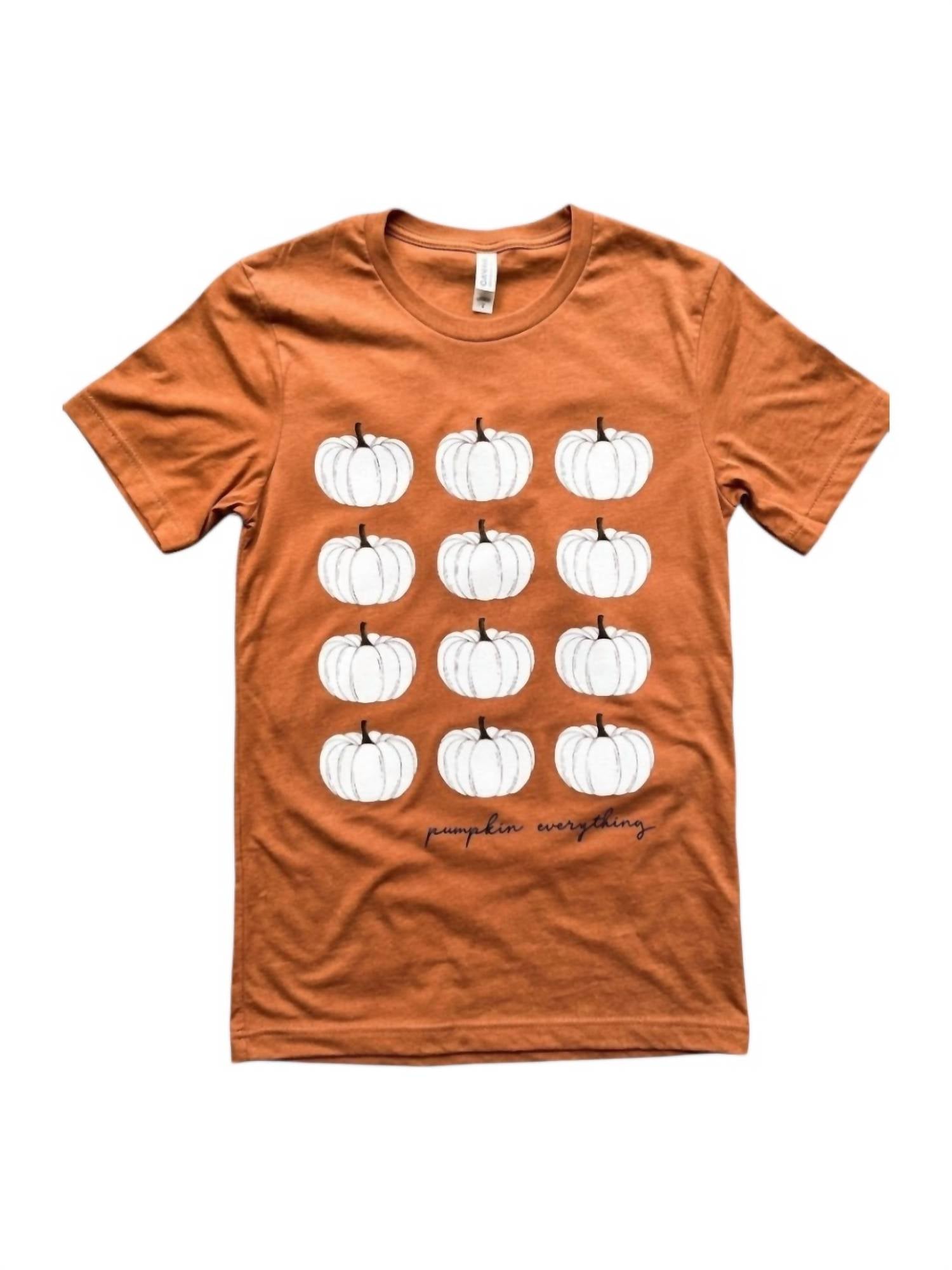 D&E Women's Pumpkin Everything Tee in orange - women's t-shirt
