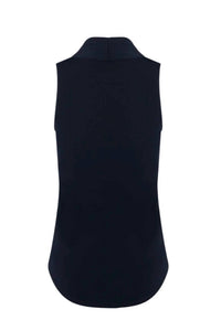 Iris Setlakwe Women's Matte Jersey Vneck Top in black - women's tank top - detail view