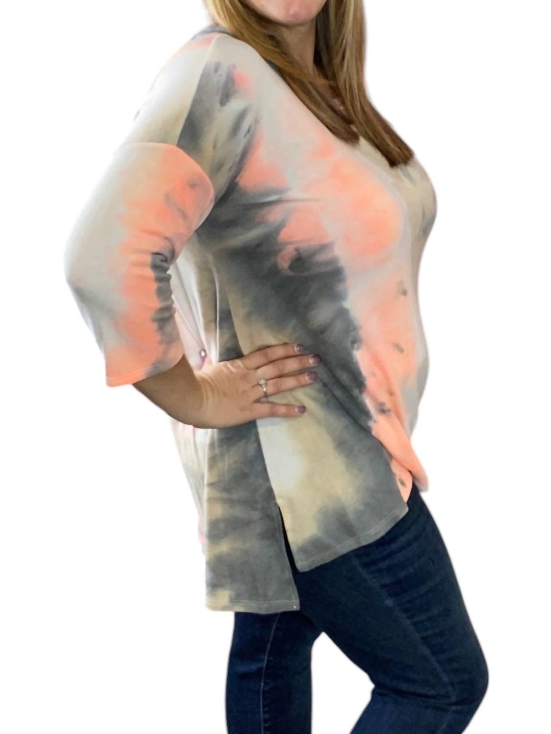 Honeyme - Tie Dye 3/4 Top