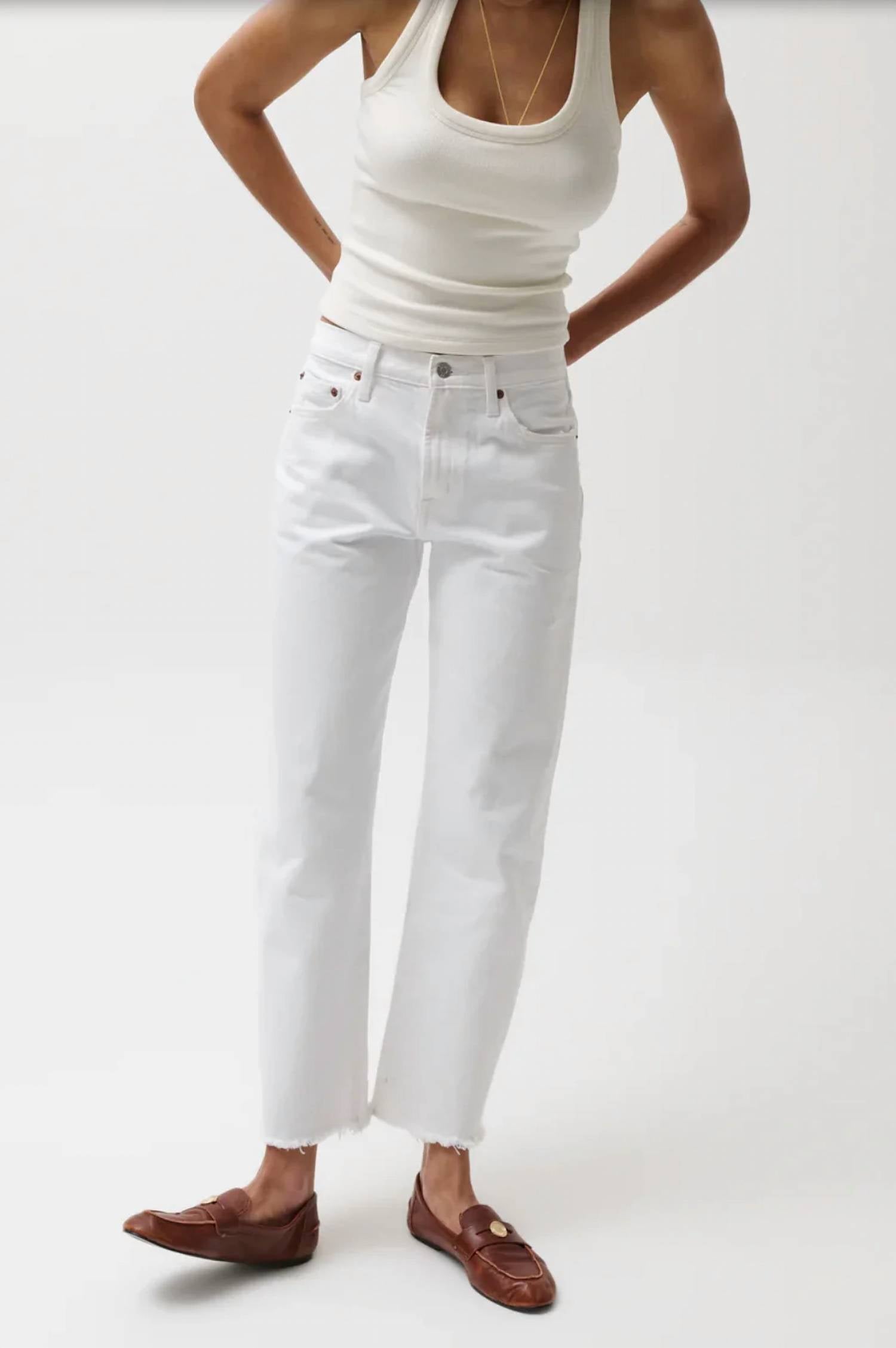 Pistola - Lexi Mid Rise Bowed Straight Jean