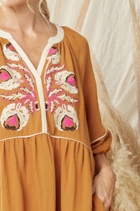 Entro - Boston Embroidered Dress