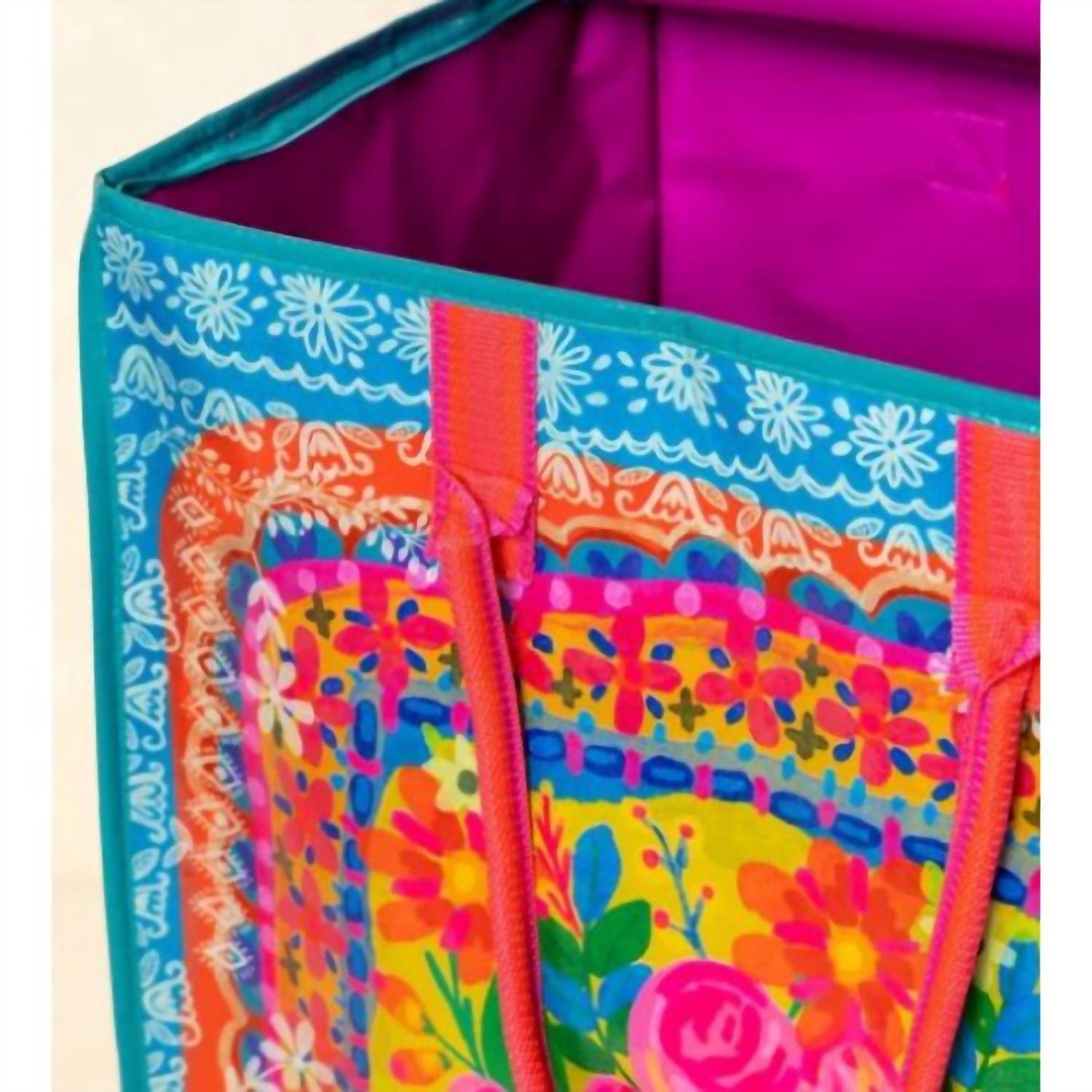 Natural Life - Rolling Floral Tote Bag With Wheels