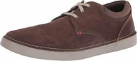 Clarks Men's Gereld Lace Sneaker in darke sand suede - men's sneaker