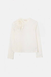 Ulla Johnson Kaja Top in cowrie - women's long sleeve top - view 5