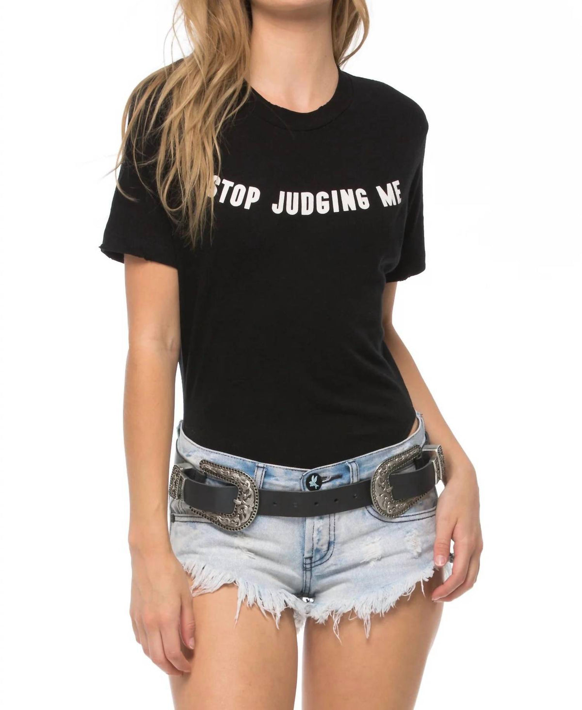 Wildfox - 'stop Judging Me" Tee Bodysuit