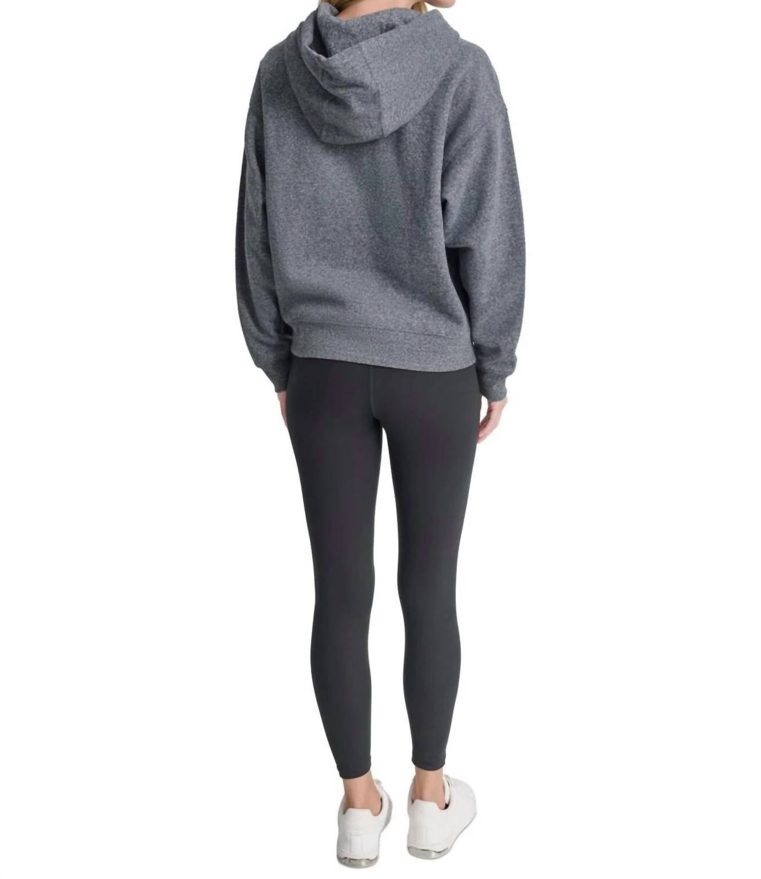 Dkny - Rhinestone Logo Fleece Hoodie
