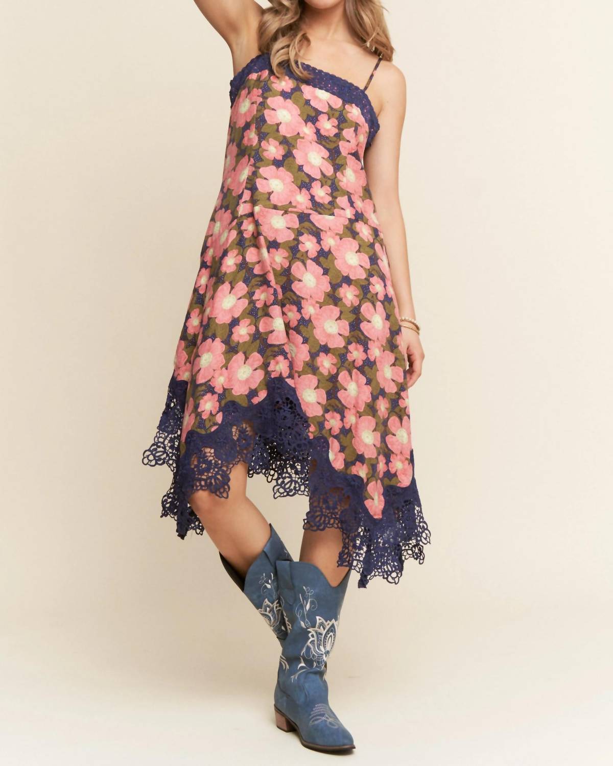 J.Nna - Jada Floral Print Midi Dress