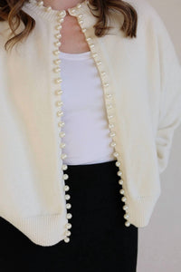 Klesis - Eloise Pearl Embellished Knit Cardigan