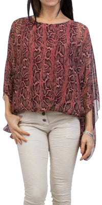 Gigi Moda - Geonna Python Silk Blouse