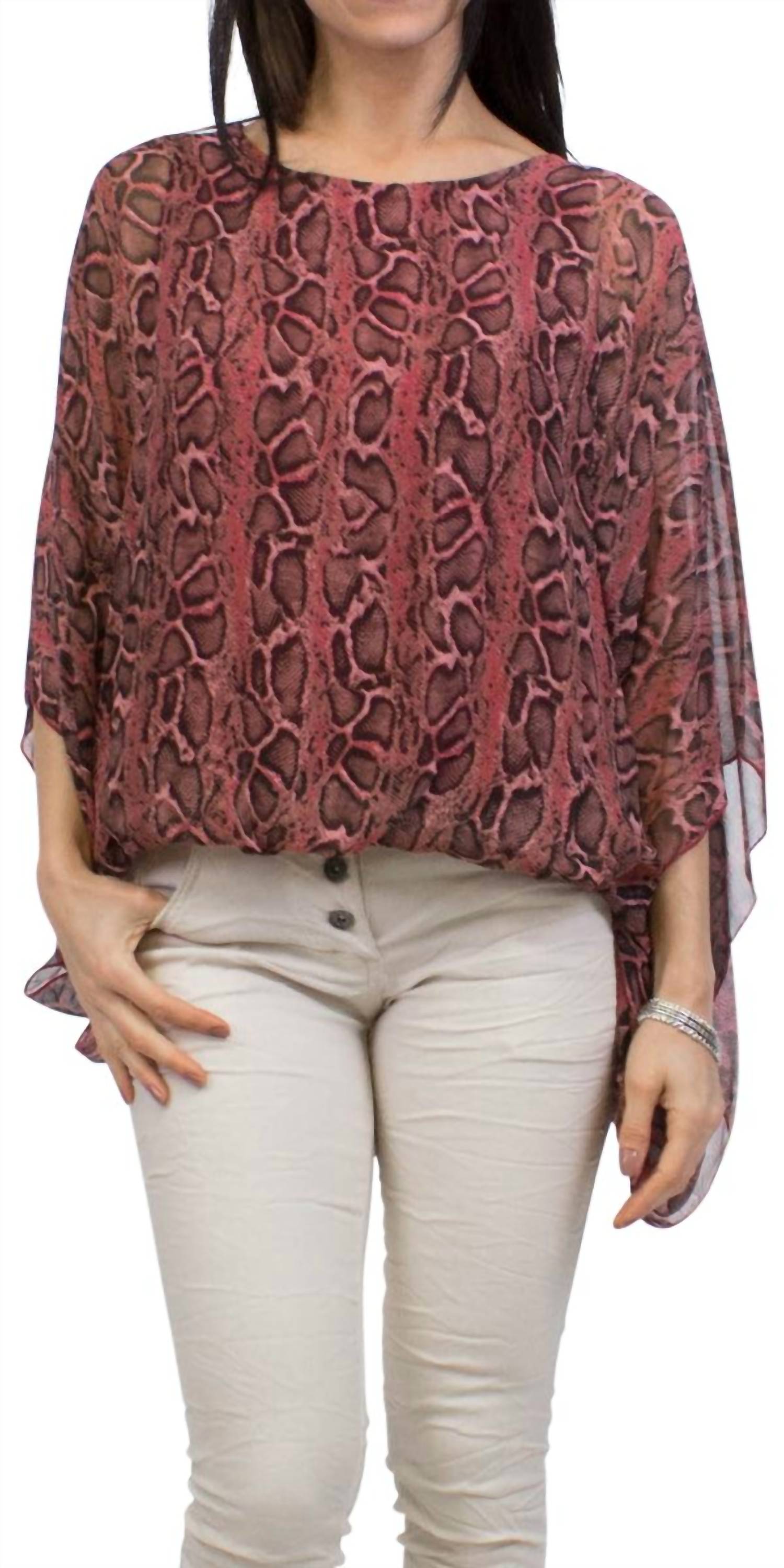Gigi Moda - Geonna Python Silk Blouse
