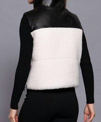 Active Basic - Reversible Faux Leather Crop Vest - Plus