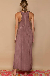 Pol - Sleeveless Racerback Knit Maxi Dress