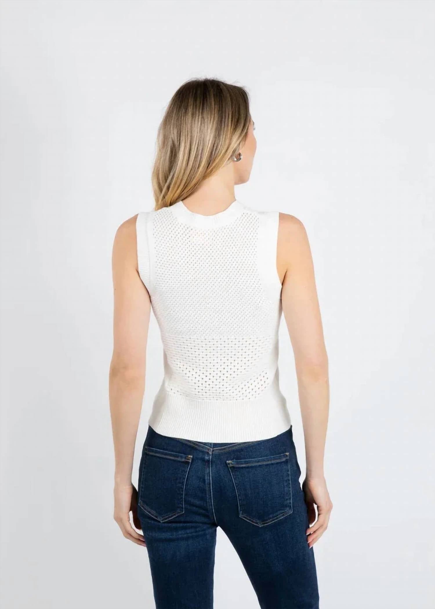 Brodie Cashmere - Mix Pointelle Tank