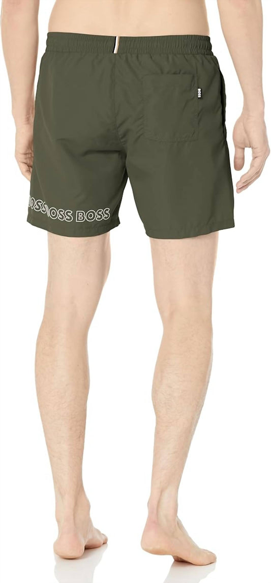 Hugo Boss - Standard Vertical Logo Swim Trunks