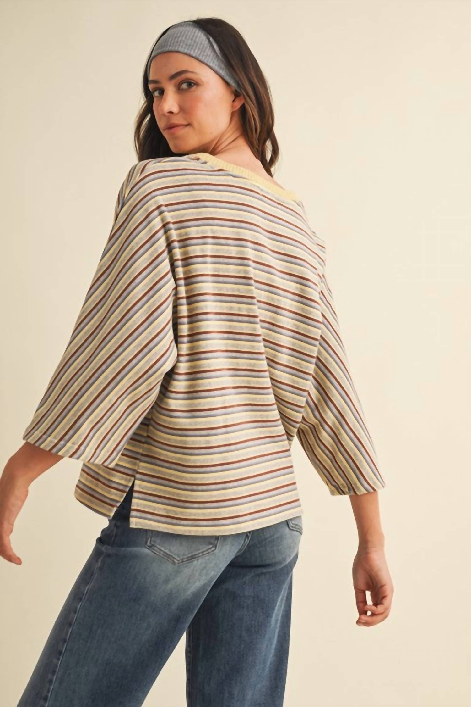 Anniewear - Dolman Sleeve Knit Top