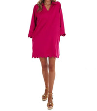 Jodifl - Women's Simply Styled Scallop Mini Dress